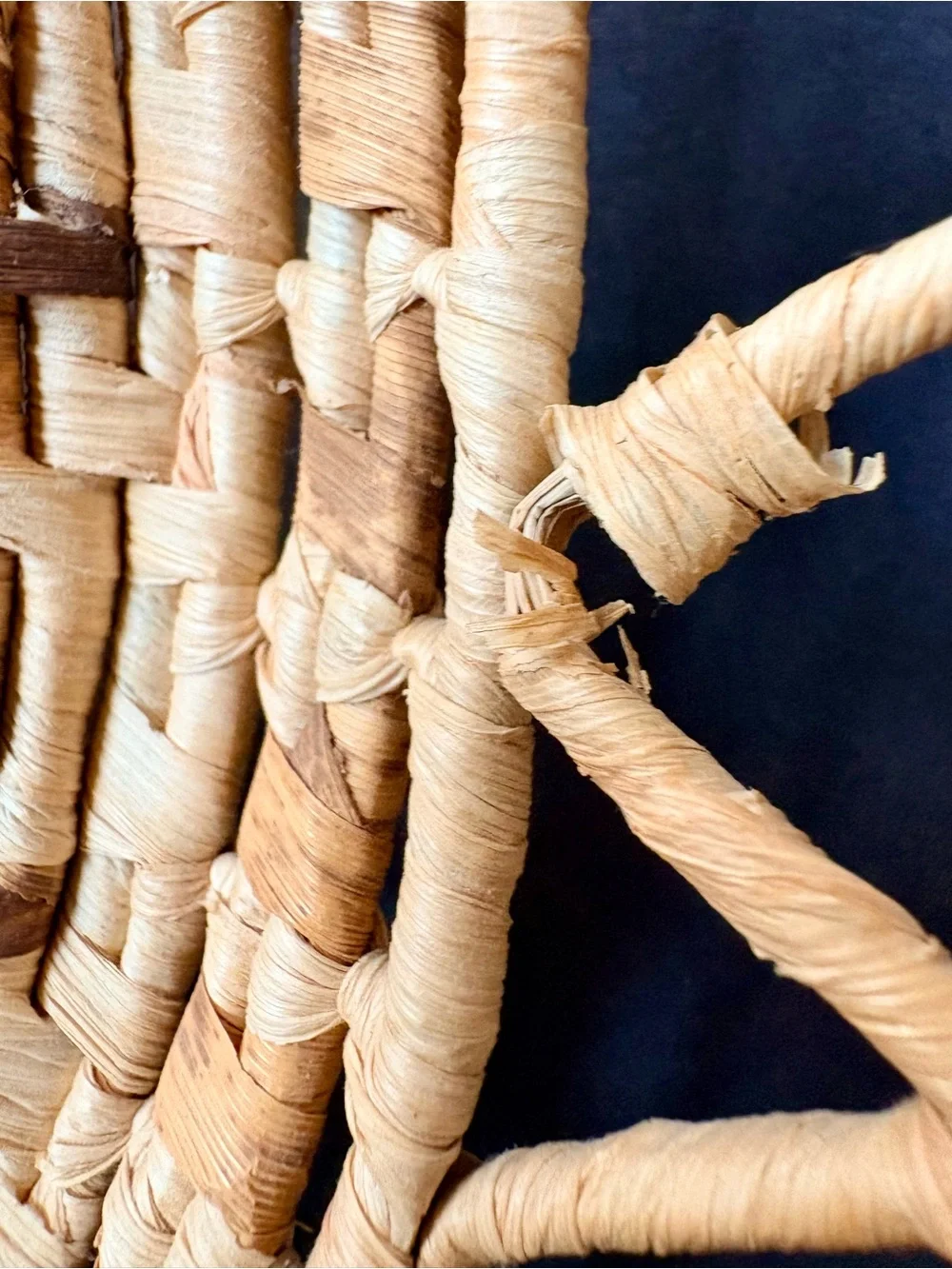 Natural Woven Rattan Decorative Basket - Neutral Design Elements
